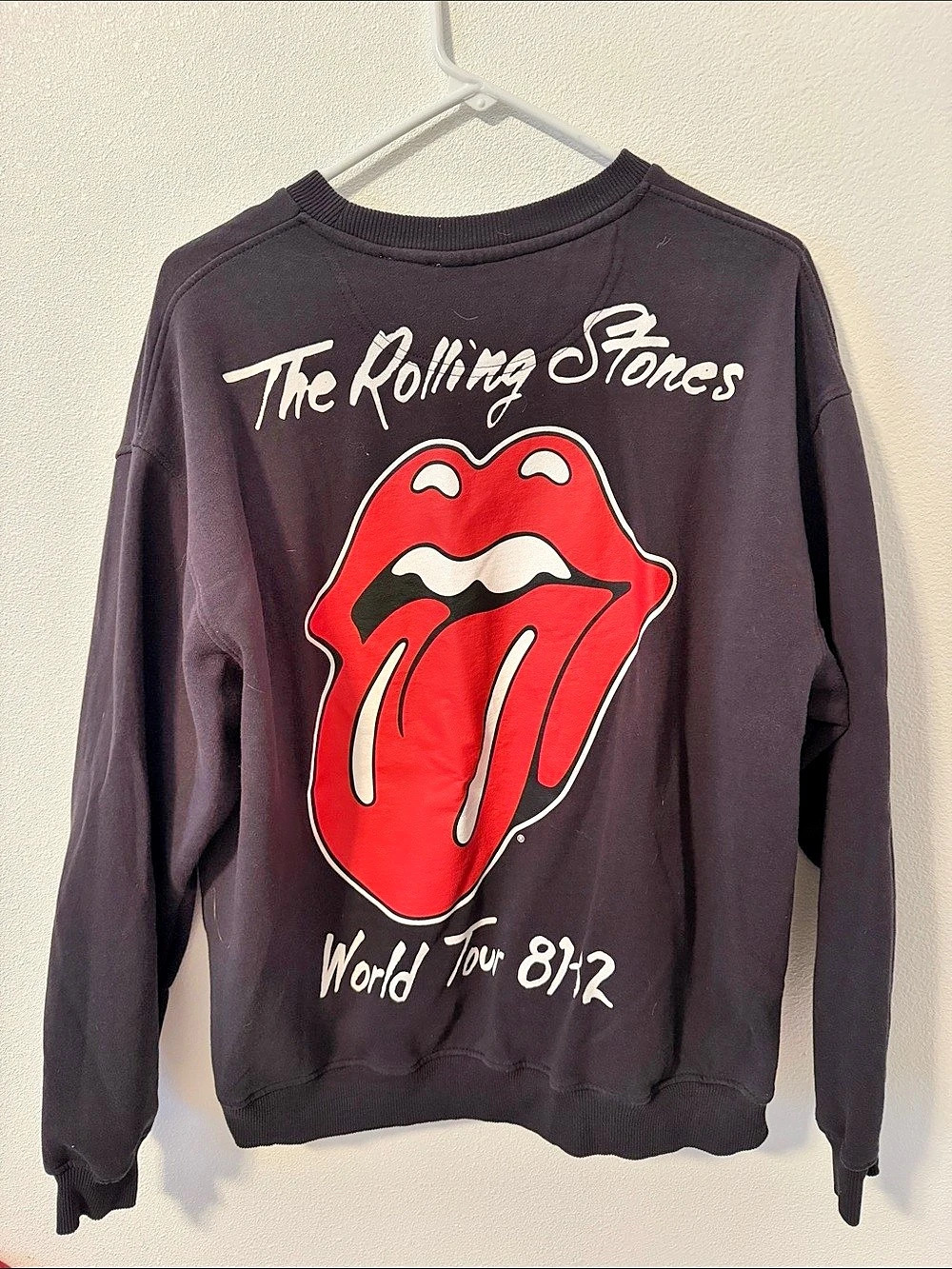 The Rolling Stones World Tour 8/12 Rolling Stones Graphic Sweatshirt Size Medium